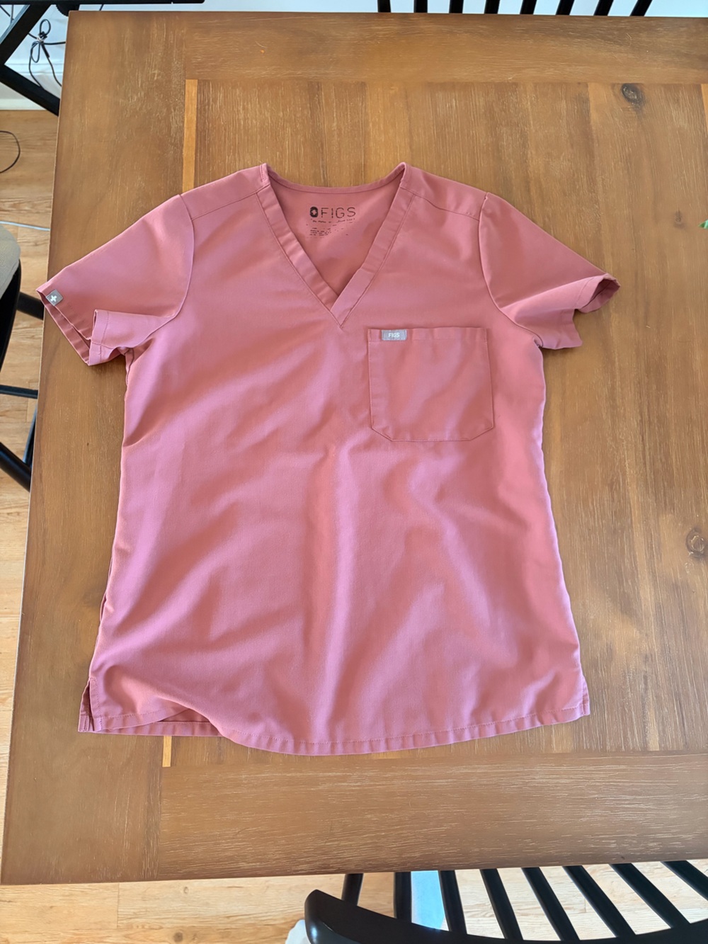 Figs Mauve Scrub Top